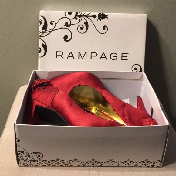 Rampage Red High Heels Size 8 US - Picture 6 of 7